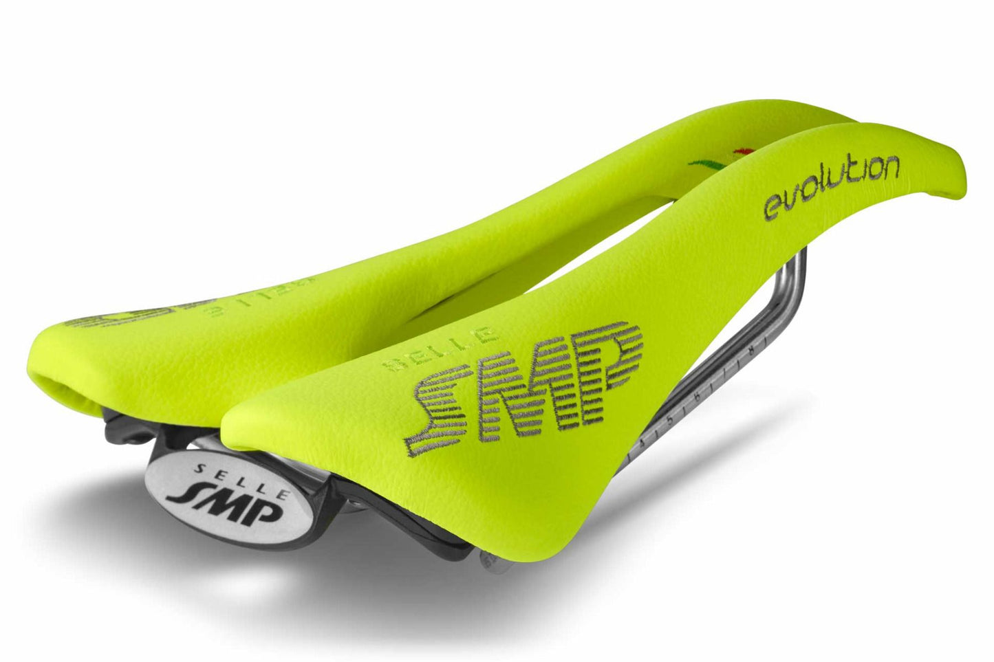 Selle SMP Evolution Saddle with Steel Rails (Fluro Yellow)