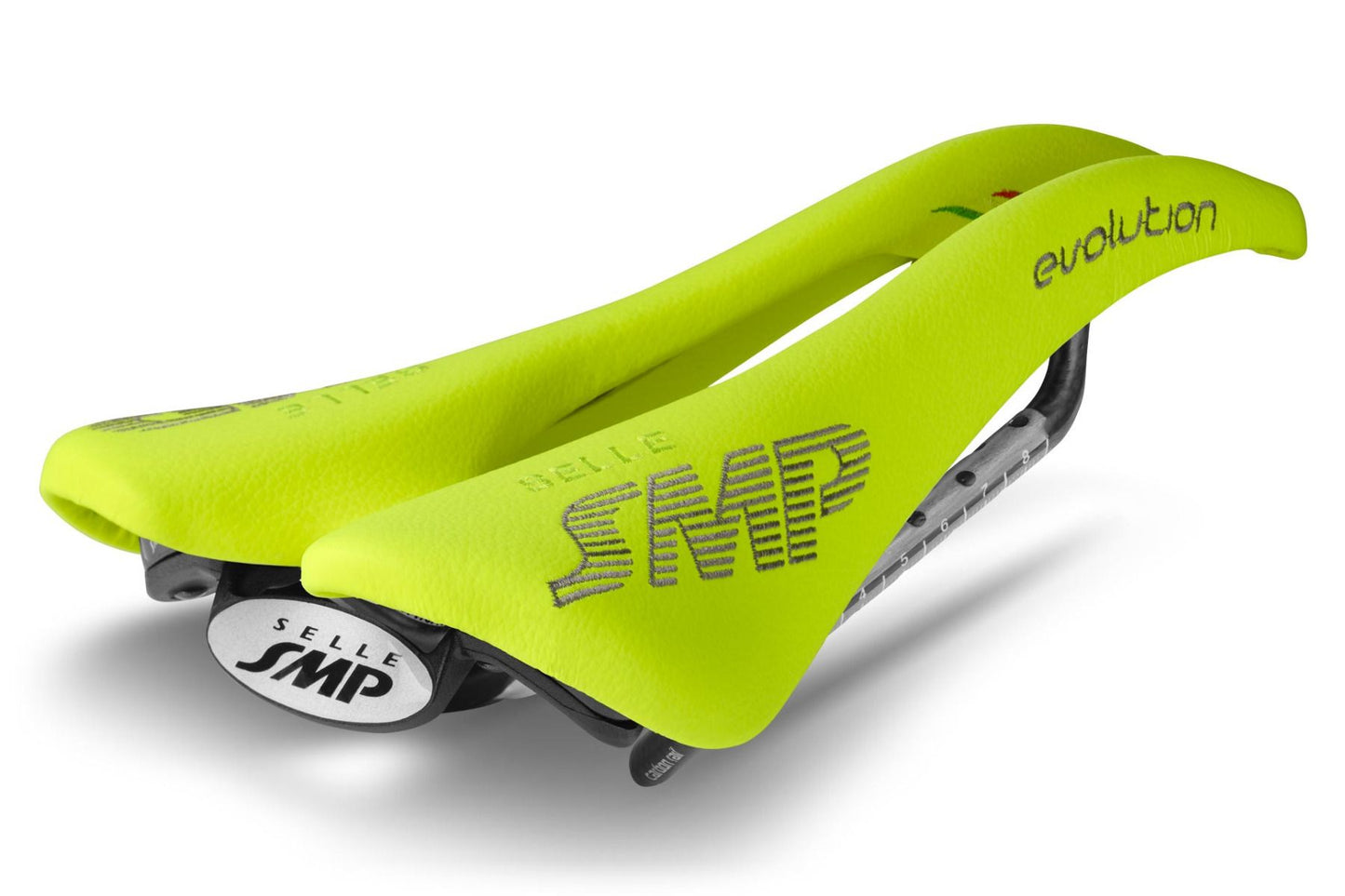 Selle SMP Evolution Saddle with Carbon Rails (Fluro Yellow)