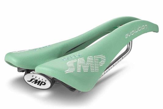 Selle SMP Evolution Saddle with Steel Rails (Celeste)