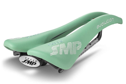 Selle SMP Evolution Saddle with Carbon Rails (Celeste)