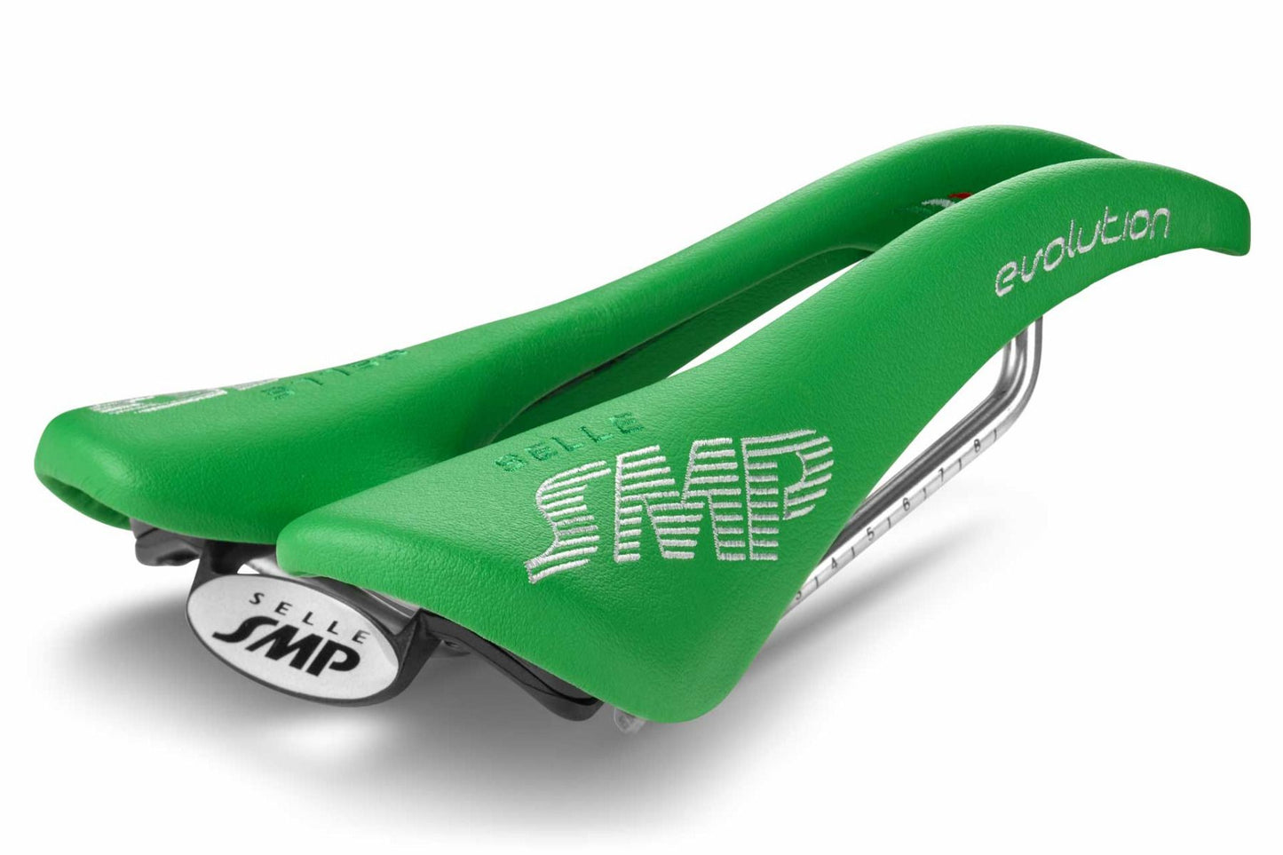 Selle SMP Evolution Saddle with Steel Rails (Green)