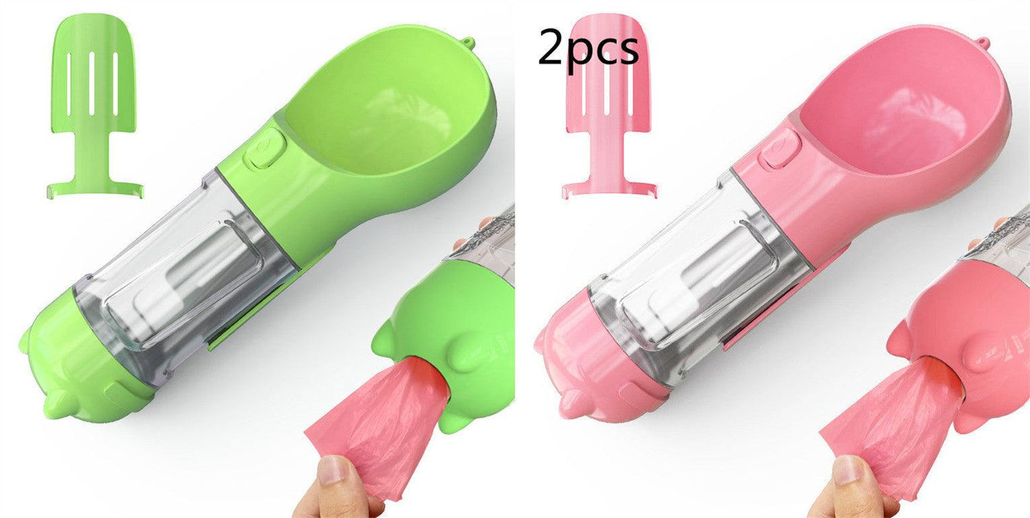 3-in-1 Pet Travel Water Bottle Feeder