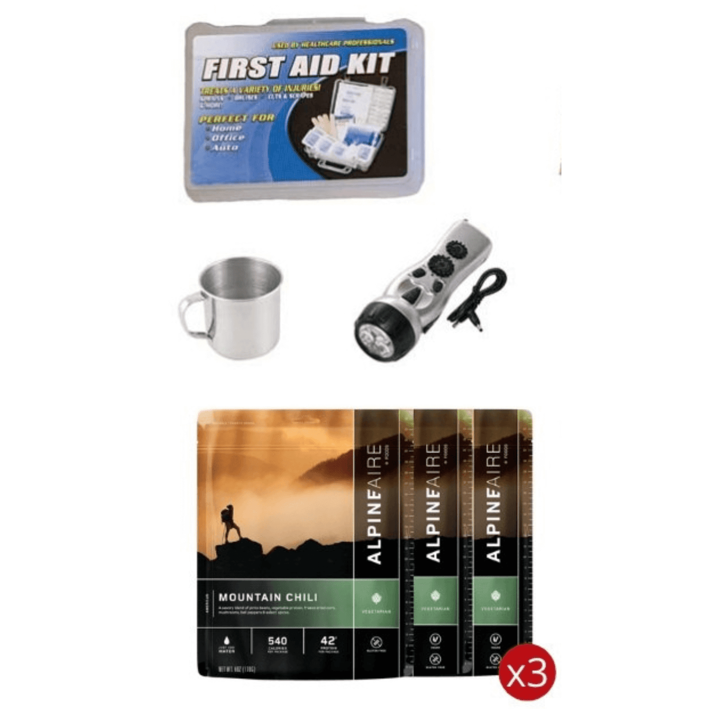 WSK 3-Day Food Storage Emergency Survival Kit with Rolling Bag