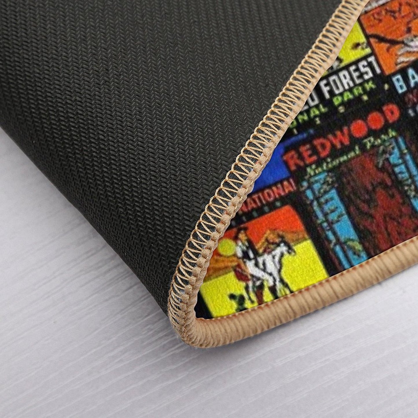 American National Parks Vintage Travel Decal Bomb Bath Mat