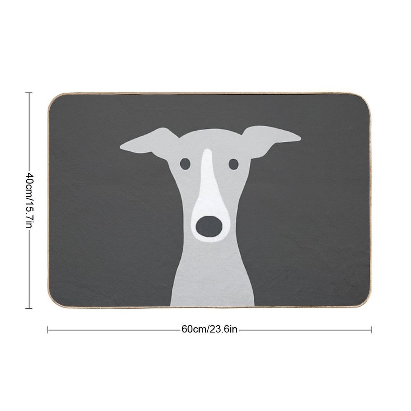 Greyhound  Italian Greyhound  Cute Whippet Dog Bath Mat