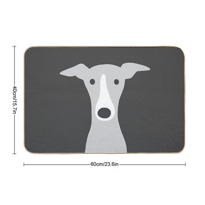 Greyhound  Italian Greyhound  Cute Whippet Dog Bath Mat