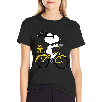 Snoopy & Woodstock Riding Bike T-Shirt