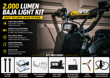 Universal Battery Powered Baja Light – Fits All E-Bikes & E-Motos