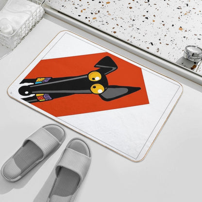 Greyhound Ears Big Red Bath Mat