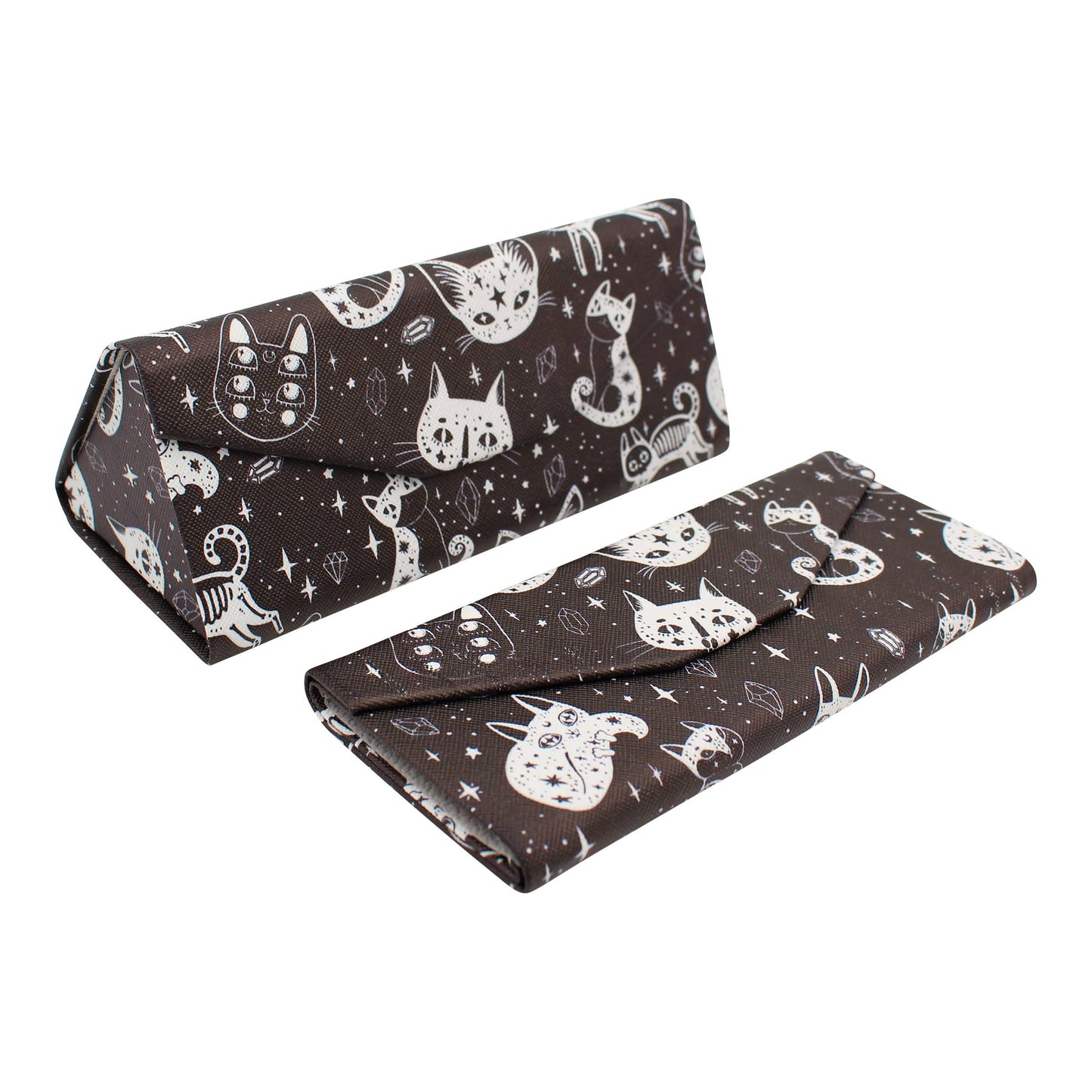 Witchy Cats Glasses Case - Horror/Halloween - Vegan Leather