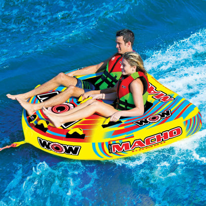 WOW Sports Macho 1-3 Person Towable Water Tube For Pool and Lake (16-1030)