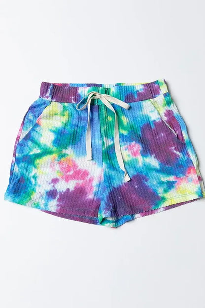 BiBi Tie Dye French Terry Casual Shorts