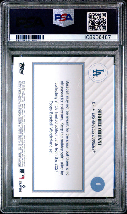 Graded 2024 Topps Wonderland Shohei Ohtani #1 Baseball Card PSA 9 Mint