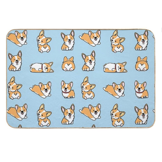 Kawaii Corgi Bath Mat