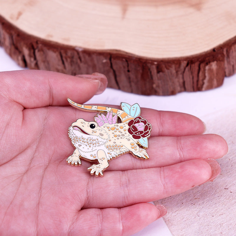 Botanical Bearded Dragon Enamel Pin