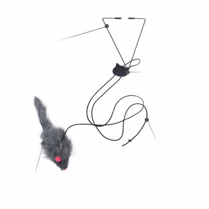Telescopic Hanging Mouse Cat Toy