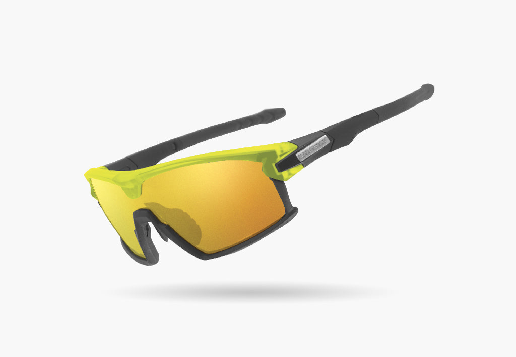 LIMAR F90 POLYCARBONATE CYCLING SUNGLASSES | MATT TITANIUM/YELLOW