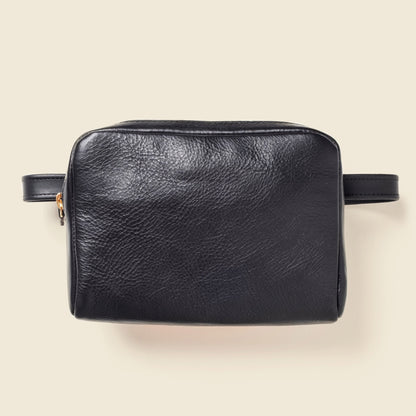 Leather Fanny Pack - Black