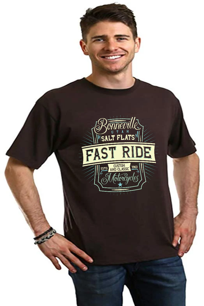 Fast Ride Men's Bamboo Viscose/Organic Cotton Short Sleeve Graphic T-Shirt