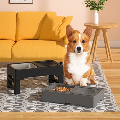 Stainless Stand Adjustable Height Pet Bowls