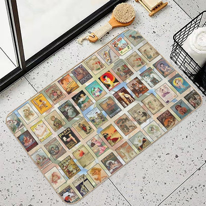 Vintage Soap Ads Bath Mat