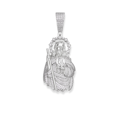 St. Judas Moissanite Pendant 925 Sterling Silver