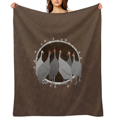 Helmeted Guineafowl Throw Blanket