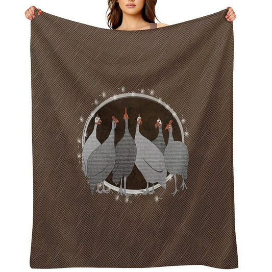 Helmeted Guineafowl Throw Blanket
