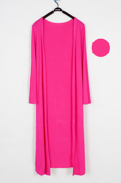 Lightweight Modal Drape Cardigan - Open Front Long Sleeve