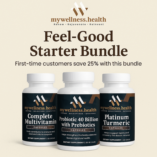 Natural Wellness Starter Bundle - Multivitamin, Probiotic & Turmeric