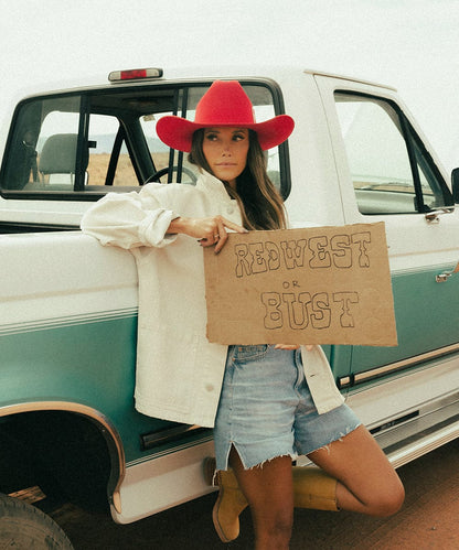 Gigi Pip x Buscadero Cowboy Hat Red Limited Edition