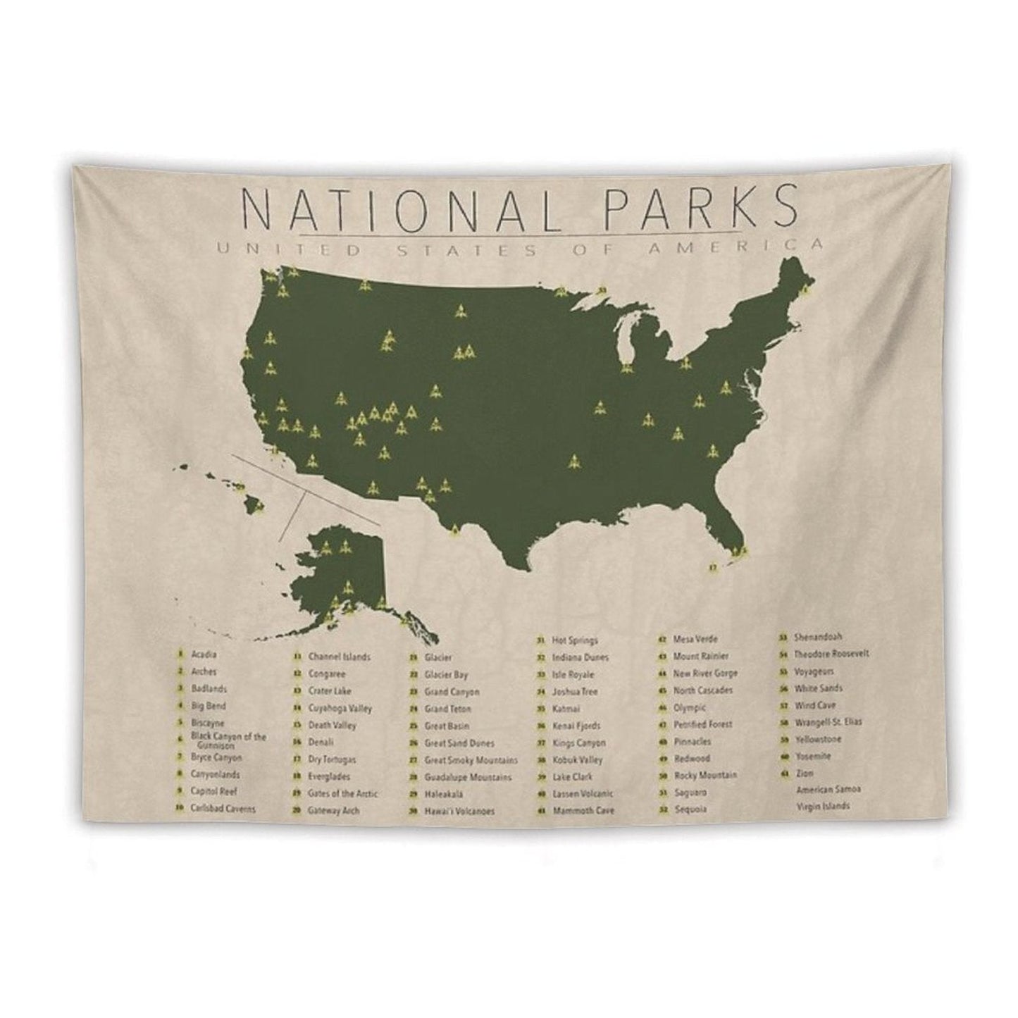 US National Parks Tapestry