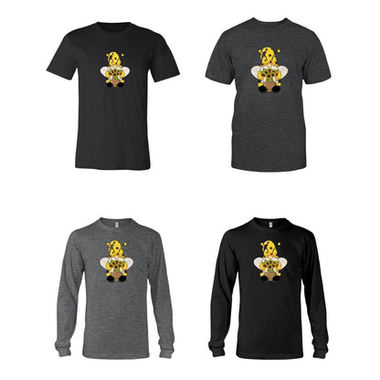 SunFlower Gnome Graphic Tee Gray or Black, Short or Long  Sleeve