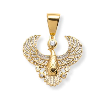 Horus God of Egypt Falcon Bird Moissanite 925 Sterling Silver Pendant