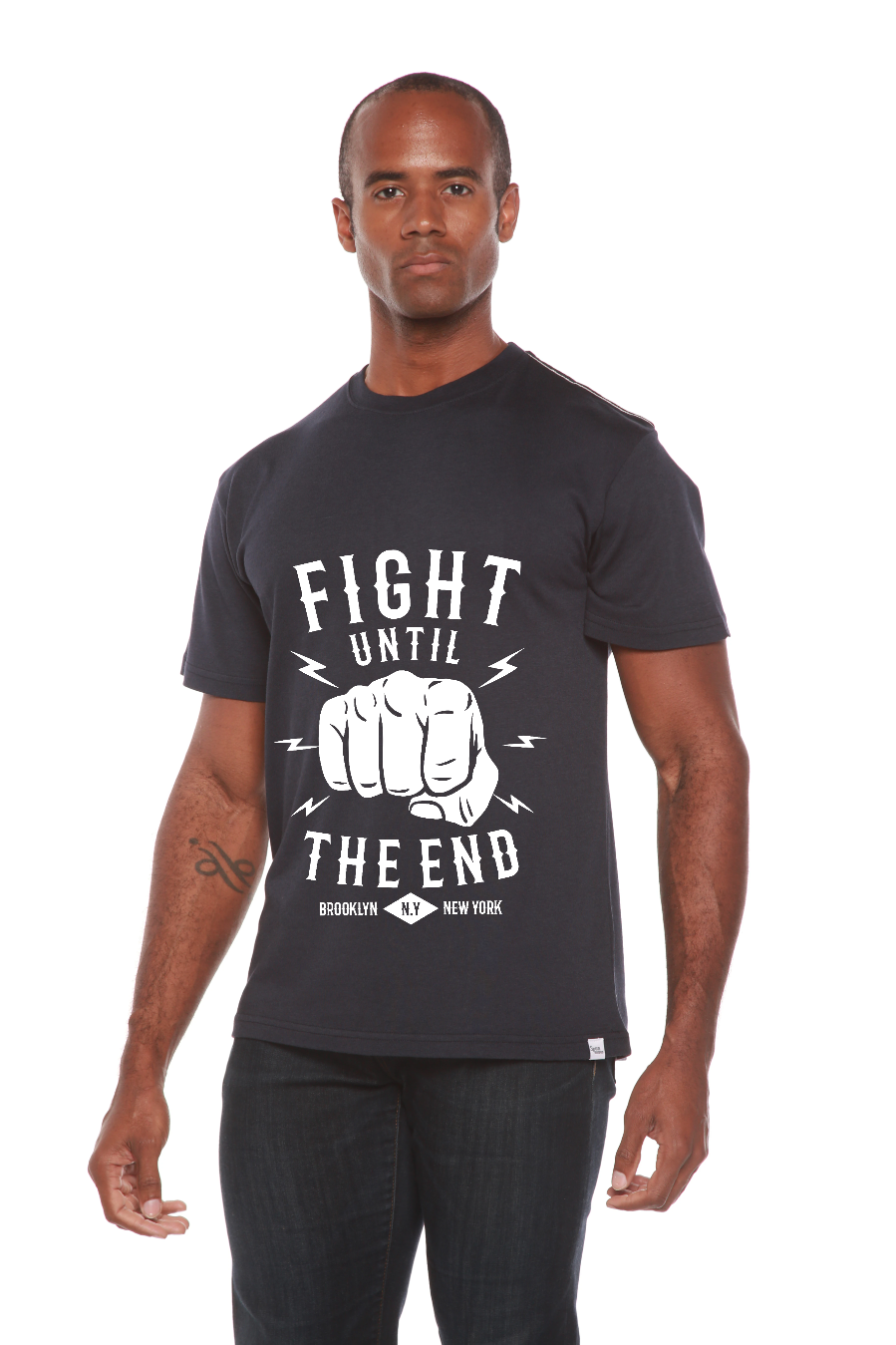 Fight Until Men's Bamboo Viscose/Organic Cotton Short Sleeve Graphic T-Shirt