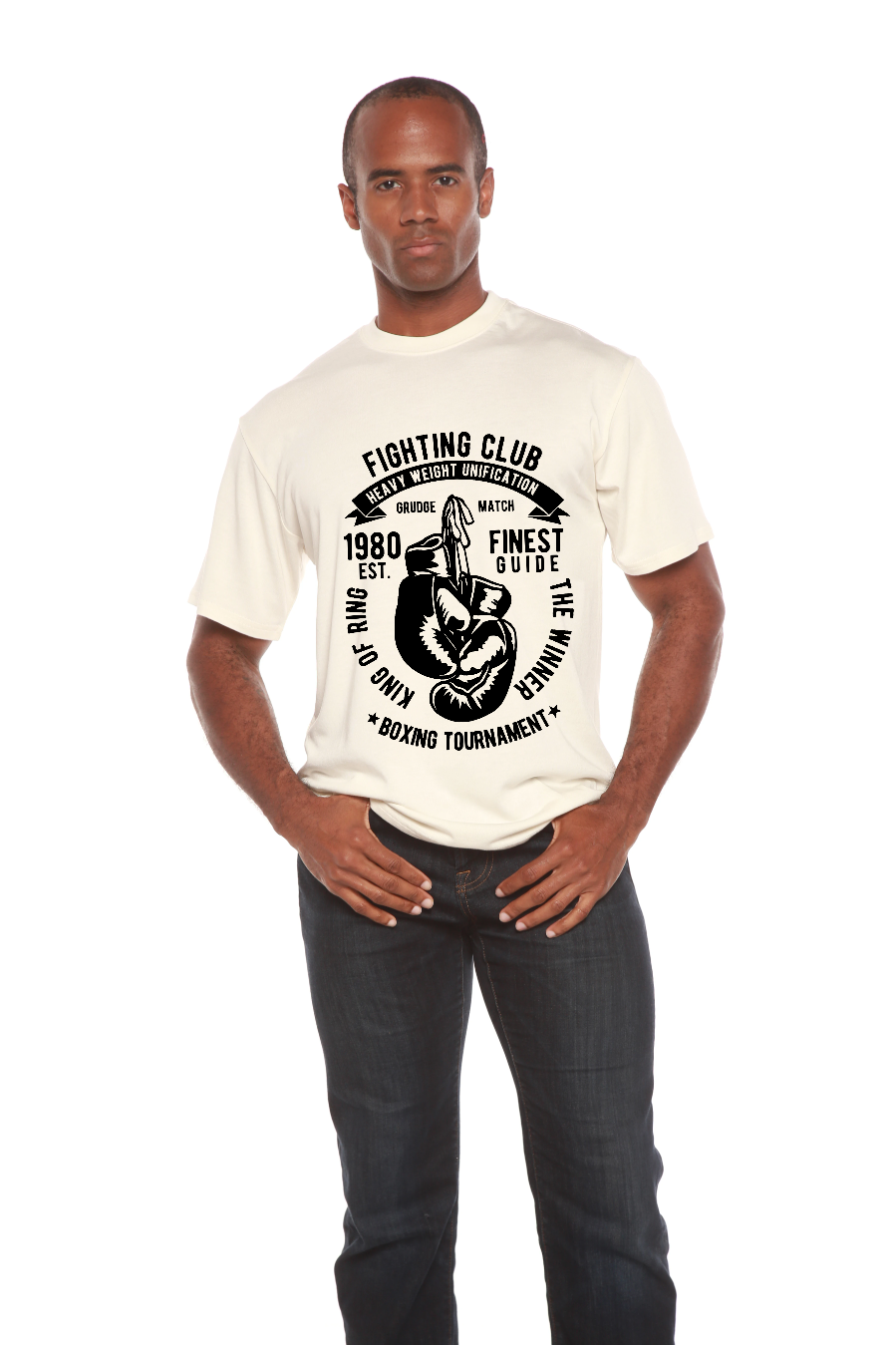 Fighting Club Men's Bamboo Viscose/Organic Cotton Short Sleeve Graphic T-Shirt