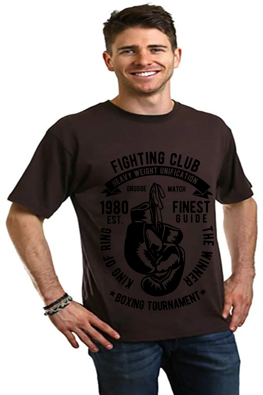 Fighting Club Men's Bamboo Viscose/Organic Cotton Short Sleeve Graphic T-Shirt