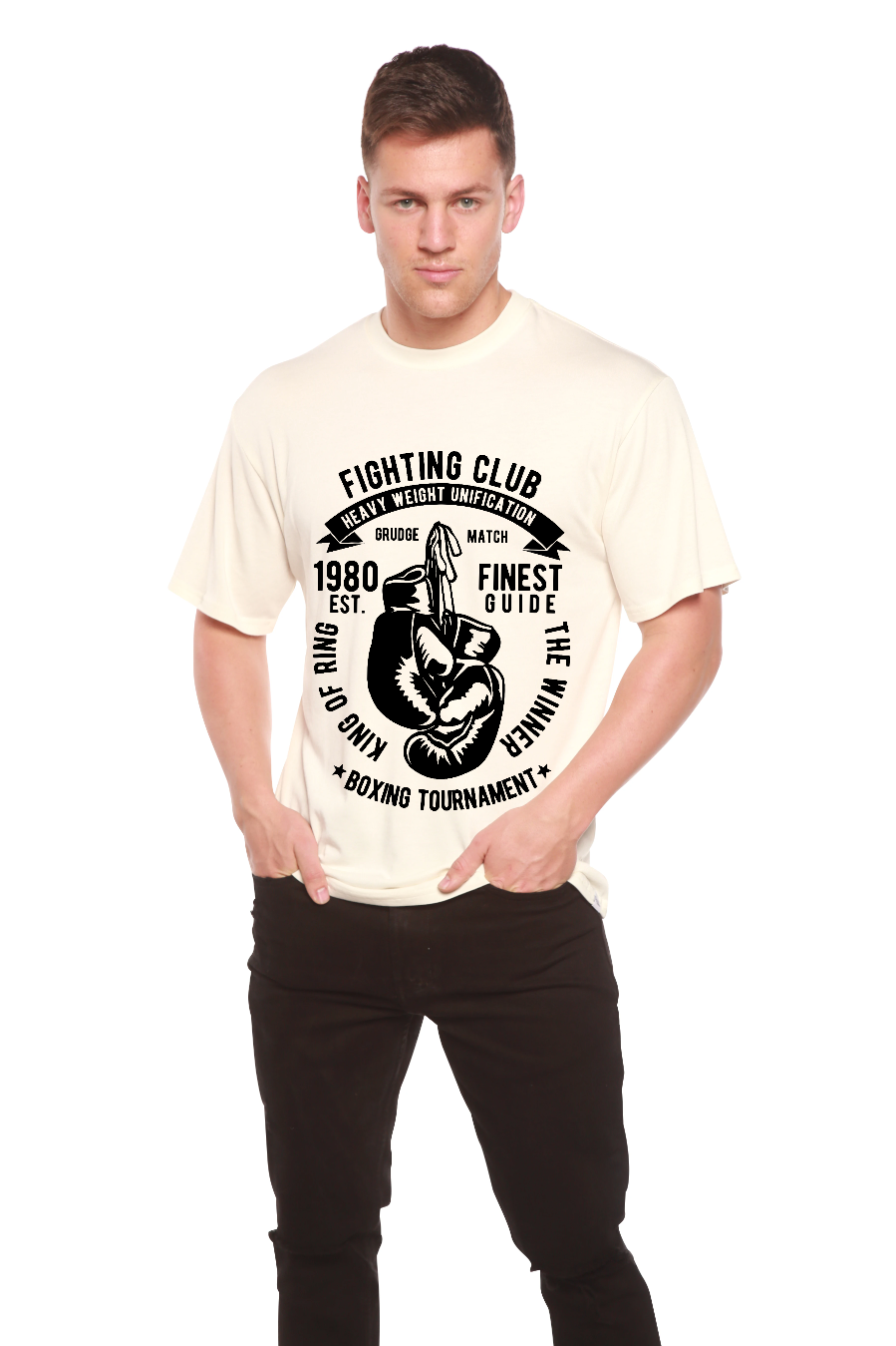 Fighting Club Men's Bamboo Viscose/Organic Cotton Short Sleeve Graphic T-Shirt