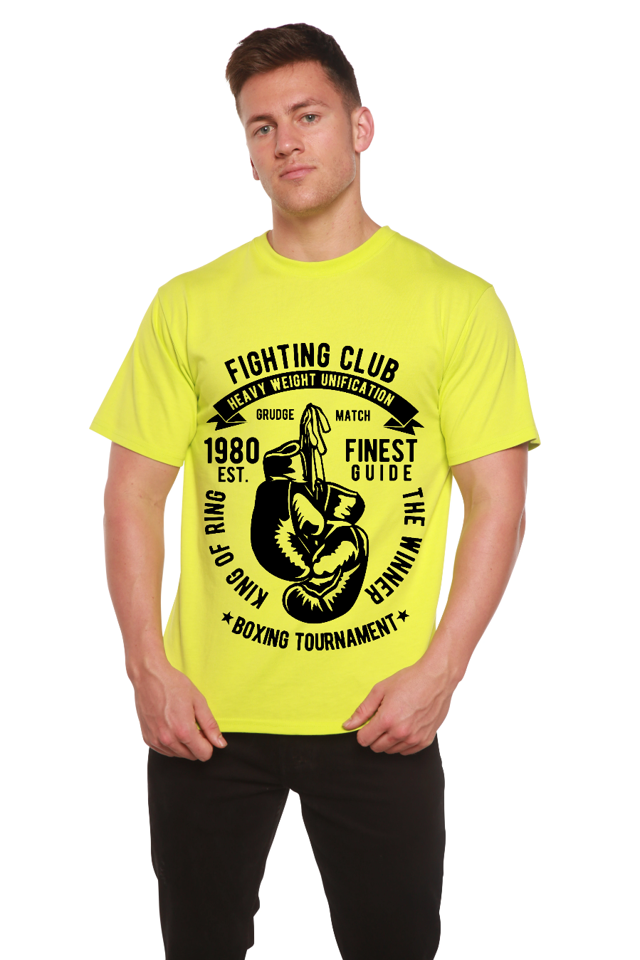 Fighting Club Men's Bamboo Viscose/Organic Cotton Short Sleeve Graphic T-Shirt