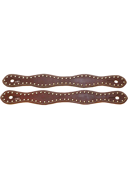 "California" Dotted Chocolate Harness Slobber Straps