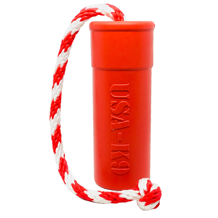 USA-K9 Firecracker Durable Rubber Floating Training Dummy - Large - Red