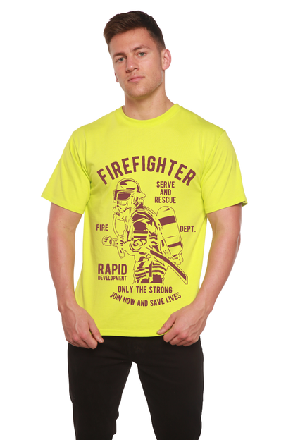 Firefighter Dept Men's Bamboo Viscose/Organic Cotton Short Sleeve Graphic T-Shirt