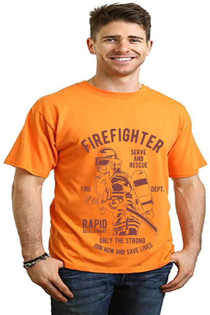 Firefighter Dept Men's Bamboo Viscose/Organic Cotton Short Sleeve Graphic T-Shirt