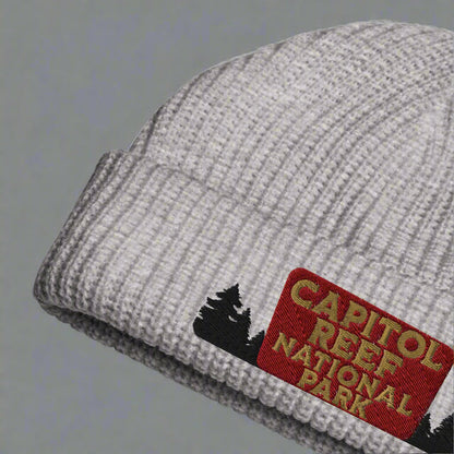 Capitol Reef National Park Sign Wharf Style Beanie