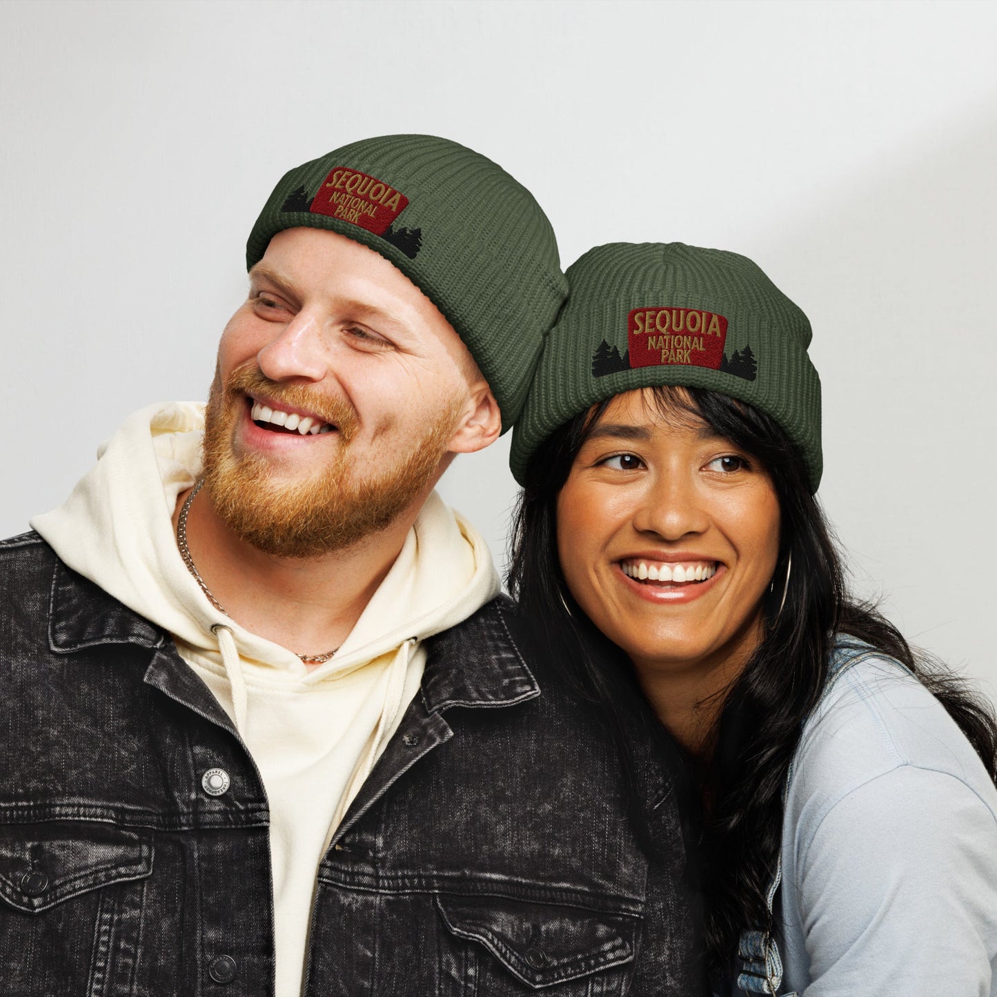 Sequoia National Park Sign Embroidered Beanie