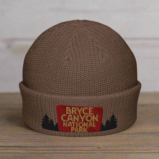 Bryce Canyon National Park Sign Embroidered Wharf Beanie