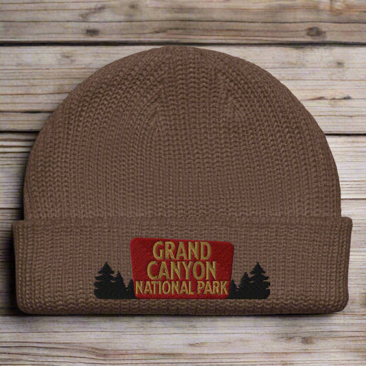 Grand Canyon National Park Sign Embroidered Beanie