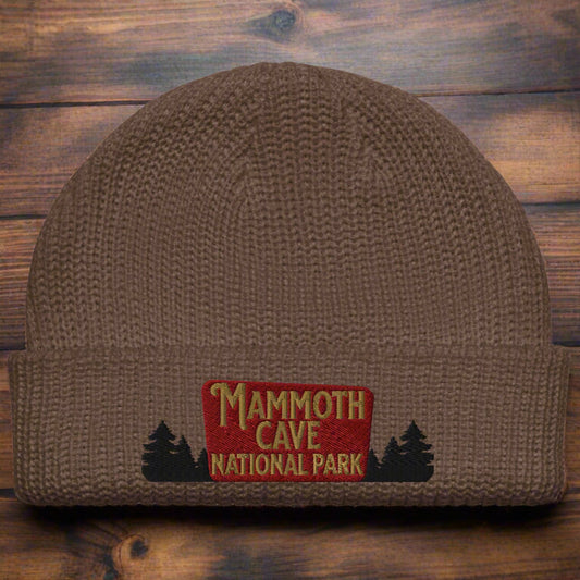 Mammoth Cave National Park Sign Embroidered Beanie