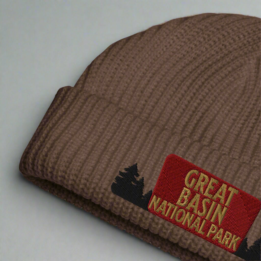 Great Basin National Park Sign Embroidered Wharf Style Beanie Winter Hat