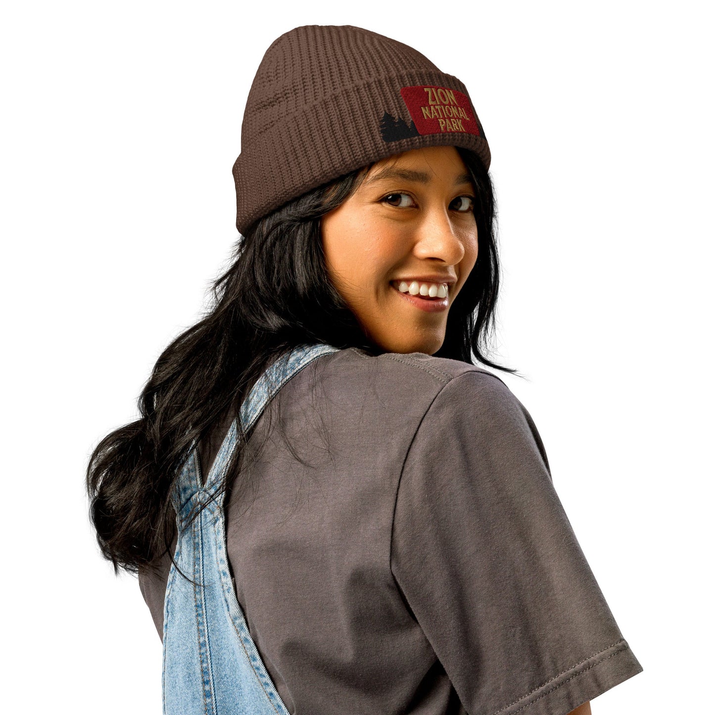 Zion National Park Sign Embroidered Beanie